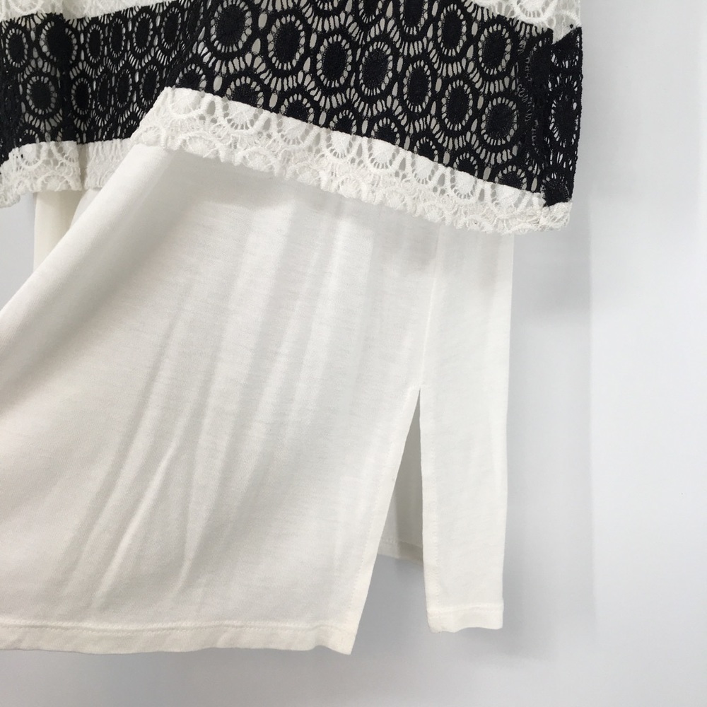 NEW! Elle Black & White Cropped Career Top - Picture 6 of 12